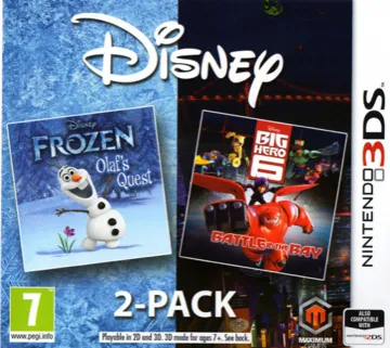 Disney 2 - Pack - Frozen - Olafs Quest   Big Hero 6 - Battle in the Bay (USA) box cover front